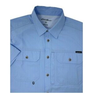 Eddie Bauer Light Blue Men's Short‎ Sleeve Shirt Size M